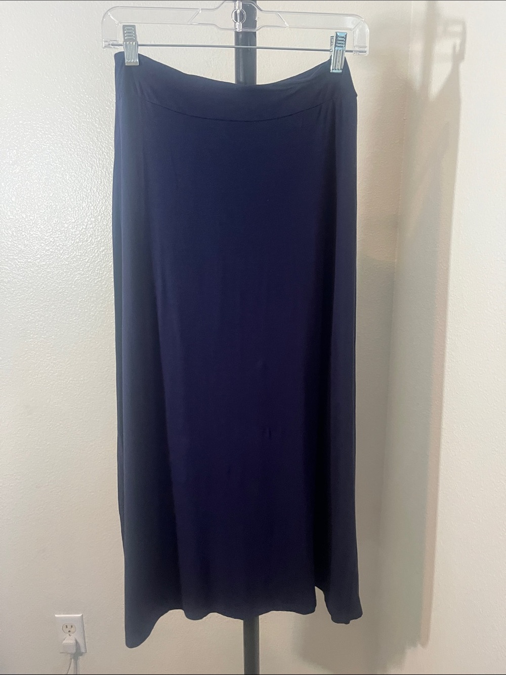 Flowing Navy Maxi Skirt with Comfortable Waistband good for school uniform